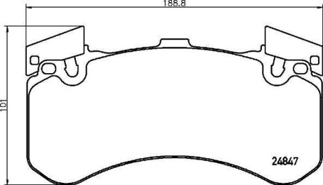 Комплект тормозных колодок - (4H0698151F, 4G0698151F) BREMBO P85136