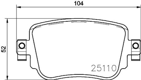 Гальмівні колодки зад. Octavia III/Sharan/Audi Q3 12- (TRW) - (8U0698451F, 7N0698451A, 2Q0698451A) BREMBO P85140 (фото 1)