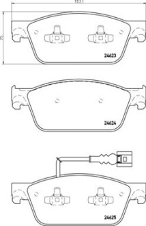 Комплект тормозных колодок - (7E0698151D, 7E0698151C, 7E0698151B) BREMBO P85141