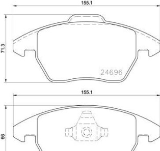 Комплект тормозных колодок - BREMBO P85148