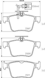 Тормозные колодкизадние AUDI A3 RS3 15- - (8V0698451C) BREMBO P 85 162