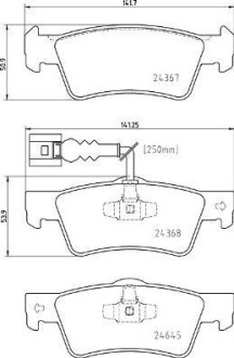 Klocki ham.tyl vw touareg 06- 2.5tdi - BREMBO P85163