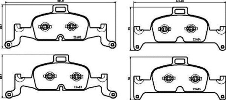 Гальмівні колодки пер. Audi Q5 16- - (8W0698151AC, 8W0698151AD, 8W0698151L) BREMBO P 85 164