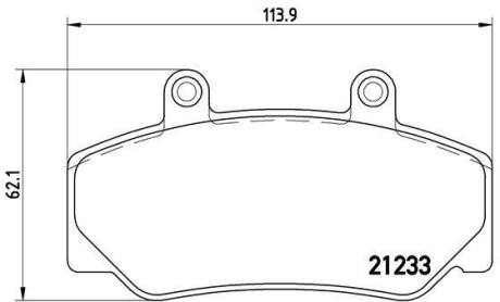 Комплект тормозных колодок, дисковый тормоз - (2711828, 2711794) BREMBO P 86 006