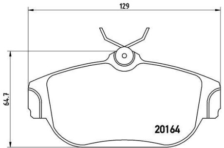 Комплект тормозных колодок, дисковый тормоз - BREMBO P 86 007