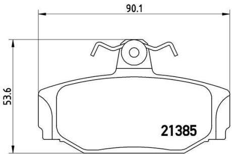 Комплект тормозных колодок, дисковый тормоз - (270923, 2709236, 271573) BREMBO P 86 009