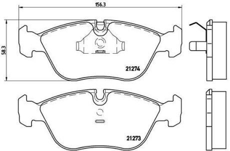 Комплект тормозных колодок, дисковый тормоз - BREMBO P 86 013