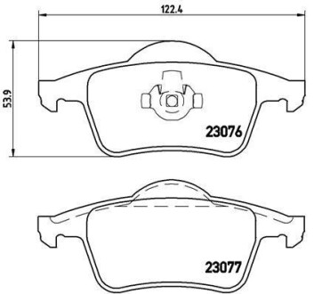 Комплект тормозных колодок, дисковый тормоз - BREMBO P 86 014