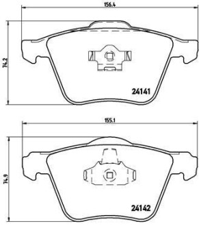 Комплект тормозных колодок, дисковый тормоз - BREMBO P 86 018