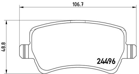 Комплект тормозных колодок, дисковый тормоз - BREMBO P 86 021