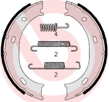 Комплект тормозных колодок, стояночная тормозная система - BREMBO S 50 510