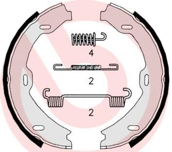 Комплект тормозных колодок, стояночная тормозная система - BREMBO S 50 518