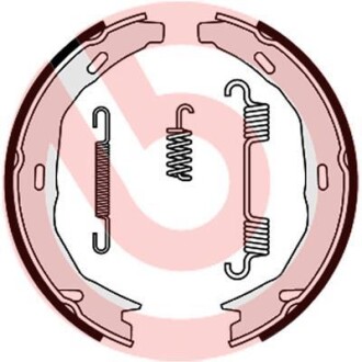 Комплект тормозных колодок, стояночная тормозная система - BREMBO S 50 522