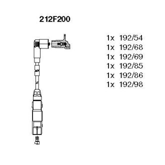 Комплект проводов зажигания - BREMI 212F200