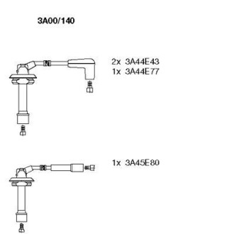 Комплект проводов зажигания - BREMI 3A00140