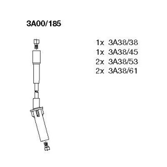 Комплект проводов зажигания - BREMI 3A00/185