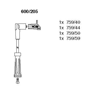 Комплект проводов зажигания - BREMI 600205