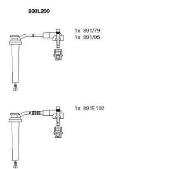 Комплект проводов зажигания - BREMI 800L200