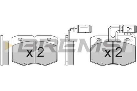 Гальмівні колодки пер. Iveco Daily 89-98 (brembo) - BREMSI BP2556