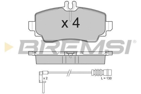 Гальмівні колодки пер. MB A-class (W168) 97-04 (TRW) - BREMSI BP2763