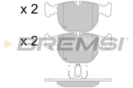Гальмівні колодки пер. BMW 5(E39)/7(E38) 96-04 (ATE) - BREMSI BP2774