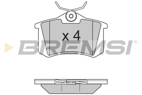 Гальмівні колодки зад. Caddy/Golf/Octavia (TRW) - (1J0698451, 4D0698451D, 4B0698451B) BREMSI BP2806 (фото 1)