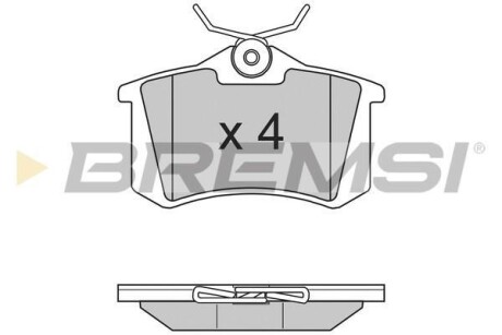 Гальмівні колодки зад. Caddy III/IV/Passat/Audi A4/A6 (Lucas) - BREMSI BP2807