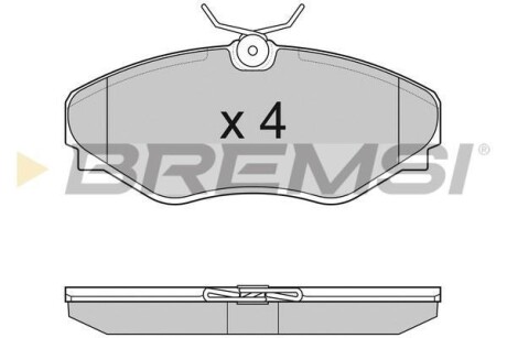 Комплект тормозных колодок - (6025371662) BREMSI BP3011 (фото 1)