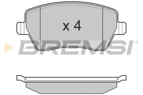 Гальмівні колодки пер. Kangoo/Logan 08-/Duster 10- (TRW) - BREMSI BP3026