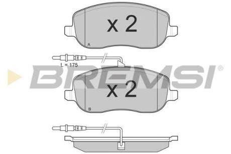 Комплект тормозных колодок - (425394, 425395, 425495) BREMSI BP3028