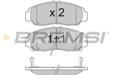 Комплект тормозных колодок - BREMSI BP3059