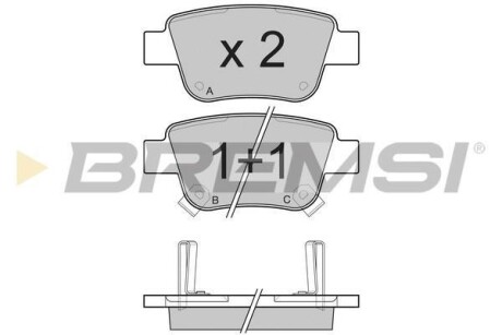 Гальмівні колодки зад. Toyota Avensis 00-08 (Bosch) - BREMSI BP3112
