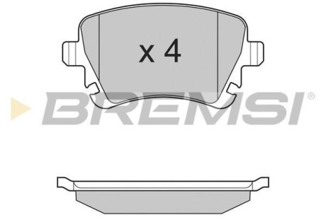 Гальмівні колодки зад. Caddy III/Golf V/Audi A4 03- - BREMSI BP3130