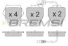 Гальмівні колодки пер. VW Phaeton 02-07 (TRW) - (3D0698151B, 4B3698151B, 4D0698151AC) BREMSI BP3151 (фото 1)