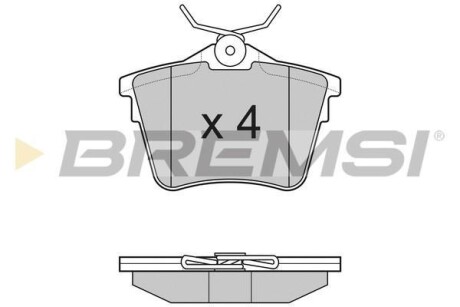 Комплект тормозных колодок - BREMSI BP3183