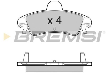 Гальмівні колодки зад. Ford Mondeo 93-00 (bendix) (115,7x53,7x14,7) - (1129985, 1204850, XS712M008AC) BREMSI BP3188