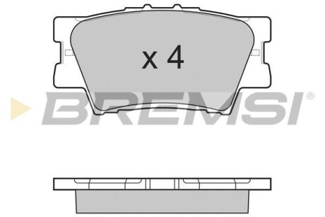 Гальмівні колодки зад. Toyota RAV4 06- (akebono) - BREMSI BP3252