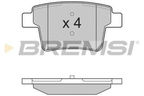 Гальмівні колодки зад. Ford Mondeo 00-07 (bosch) - (1356392, C2S48024, C2S52081) BREMSI BP3266