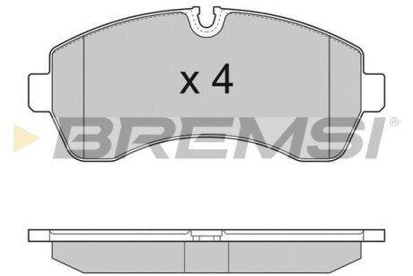 Гальмівні колодки пер. Sprinter/Crafter 06- (спарка) - BREMSI BP3290