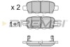 Гальмівні колодки зад. Qashqai/X-Trail 07- (39x105,4x13,7) - (440000027R, 4831152001K1, 5580057L00) BREMSI BP3351 (фото 1)