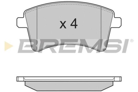 Гальмівні колодки пер. Kangoo 08- (R15/R16) - BREMSI BP3367