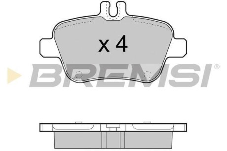 Гальмівні колодки зад. Mercedes Benz C117/W176/W246 - BREMSI BP3469