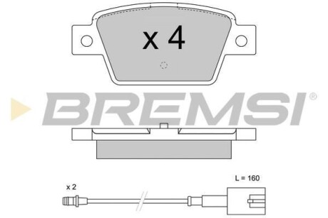 Комплект тормозных колодок - BREMSI BP3511