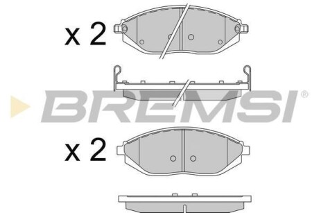 Комплект тормозных колодок - BREMSI BP3513