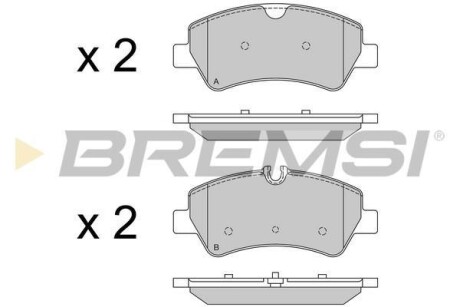 Комплект тормозных колодок - BREMSI BP3526