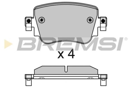 Гальмівні колодки зад. Octavia III/Sharan/Audi Q3 12- (TRW) - BREMSI BP3623