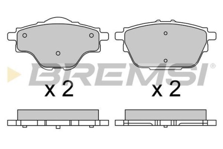 Гальмівні колодки зад. Citroen C4/Peugeot 308 II 13- (Bosch) (106x51,9x16,7) - BREMSI BP3625