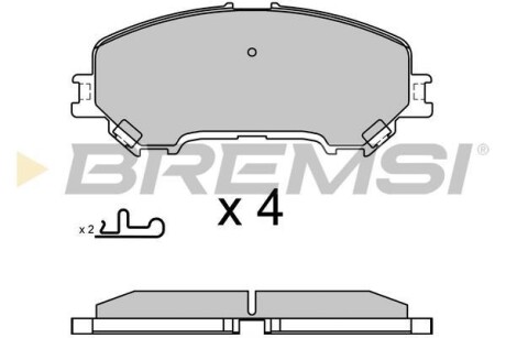 Гальмівні колодки пер. Qashqai II/Kadjar 13- (Akebono) - BREMSI BP3629