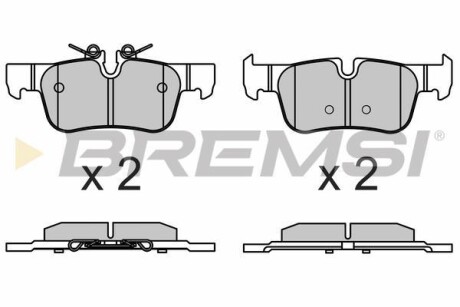 Гальмівні колодки зад. BMW 1/2/i3/X1/X2 - BREMSI BP3633
