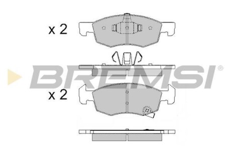 Гальмівні колодки перед. CORSA E 1.0-1.6 14- (ATE-TEVES) - (1605280, 95517028, 95524972) BREMSI BP3646